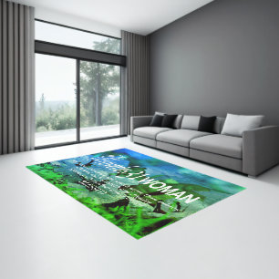 Floral PROVERBS 31 WOMAN Inspirational Christian Rug