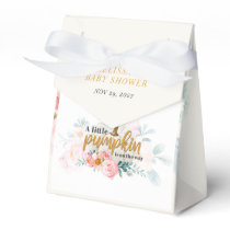 Floral Pumpkin Baby Shower Botanical Favor Boxes