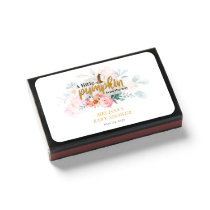 Floral Pumpkin Baby Shower Botanical Favor Matchboxes