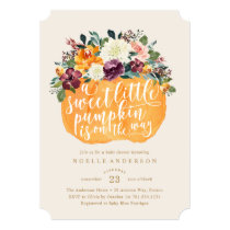 Floral Pumpkin Baby Shower Invitation Floral Pumpkin Baby Shower Invitation