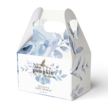 Floral Pumpkin Baby Shower Watercolor Blue Lilac Favor Boxes