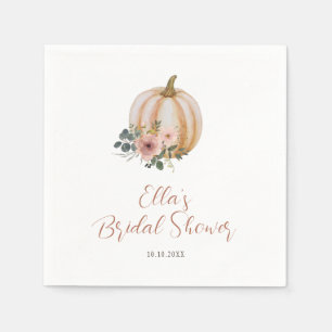 Floral Pumpkin Bridal Shower Napkins