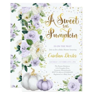 Purple Baby Shower Invitations Drive By Virtual Fall 2020