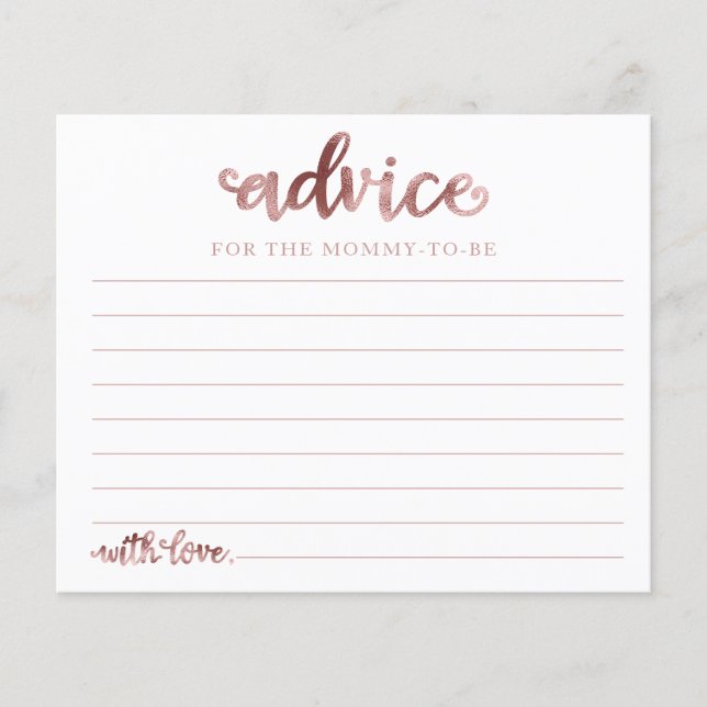 Floral Pumpkin Fall Bridal Shower Advice Cards (Front)