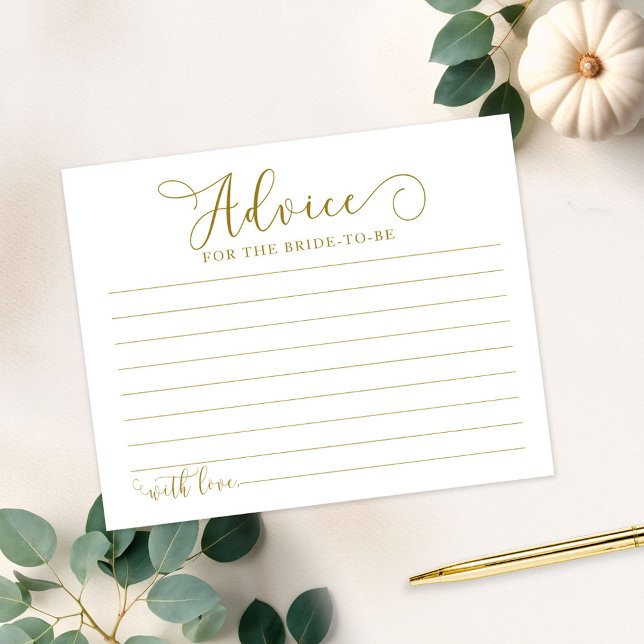 Floral Pumpkin Fall Bridal Shower Advice Cards (Creator Uploaded)