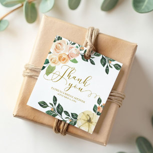 Floral Pumpkin Fall Bridal Shower Favor Favor Tags
