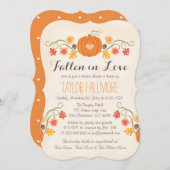 Floral Pumpkin Fall Bridal Shower Invitation (Front/Back)