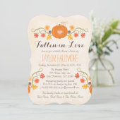Floral Pumpkin Fall Bridal Shower Invitation (Standing Front)
