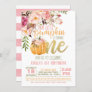 Floral Pumpkin First Birthday Invitation - Girl