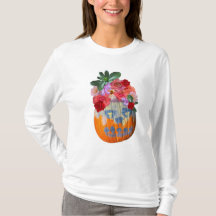 Floral Pumpkin Photographic T-Shirt