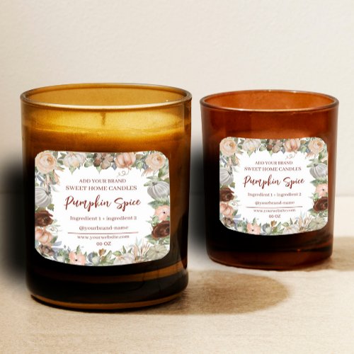 Floral Pumpkin product label