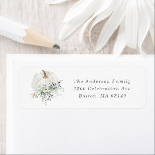 Floral Pumpkin Return Address Label