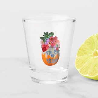 Floral Pumpkin Shot glass
