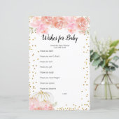 Floral Pumpkin Watercolor Wishes for Baby Game (Standing Front)