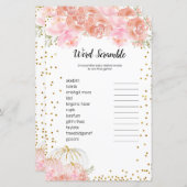 Floral Pumpkin Watercolor Word Scramble Game (Front/Back)