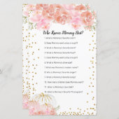 Floral Pumpkin Who Knows Mommy Best Game (Front/Back)