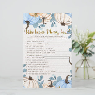 Floral pumpkin - Who knows mommy best shower game