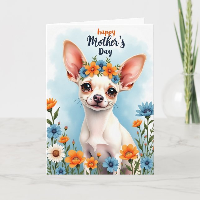 Floral Puppy Friend Card (Front)