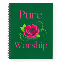 Floral Pure Worship Notebook