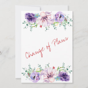 Floral, purple and lilac Change of plans