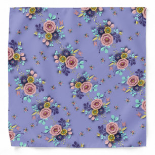 Floral Purple Bandana