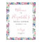 Floral Purple Blush Bridal Shower Welcome Sign