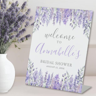 Floral Purple Bridal Shower Welcome Sign