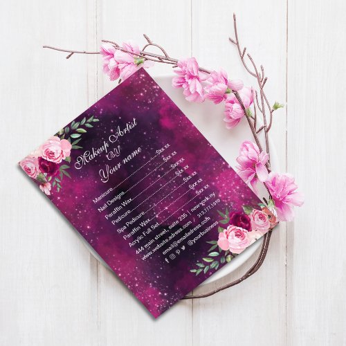 Floral Purple Eggplant Mystical  Price List flyer