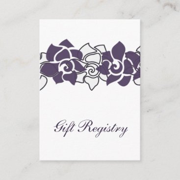 floral purple Gift registry  Cards