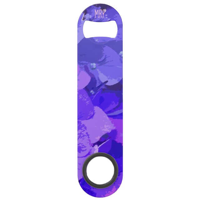 *~* Floral Purple Hydrangea Nature Macro Bar Key (Front)