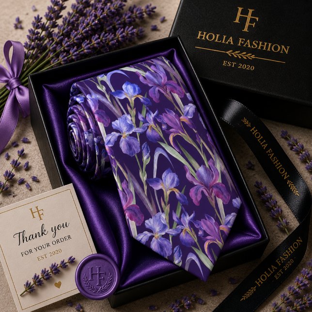 Floral Purple Lavender Neck Tie (Creator Uploaded)