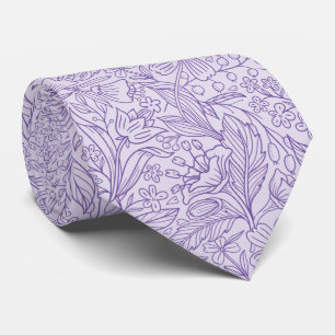 Floral Purple Lavender Neck Tie