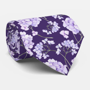 Floral Purple Lavender Neck Tie