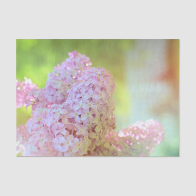 Floral Purple Lilac Pastel Country Art Design Tissue Paper (Front)
