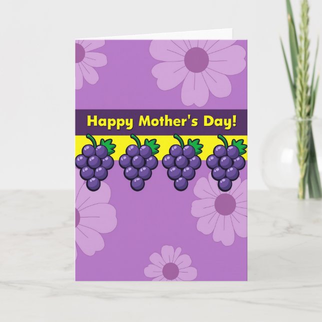 Floral Purple Message Card (Front)