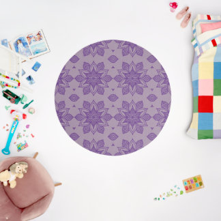 Floral Purple Outdoor Rug