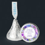 Floral Purple Paisley Watercolor Wedding Hershey®'s Kisses®<br><div class="desc">Floral Purple Paisley Watercolor Wedding Hershey Kisses features elegant pink and purple watercolor flowers such as purple iris, pink and purple anemones, fresias and more with modern paisley and mandala accents on a white background with your thank you wedding information in the center. Personalize by editing the text in the...</div>