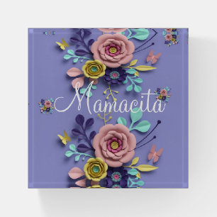 Floral Purple Paperweight