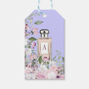 Floral Purple Pink Perfume Bottle Pretty Gift Tags