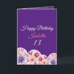 Floral Purple Watercolor Heart 13th Birthday Card<br><div class="desc">Floral Purple Watercolor Heart 13th Birthday, a cute birthday design made for any granddaughter. If you're looking for some pretty granddaughter birthday cards, teenager birthday cards or thirteenth birthday cards, this one is for you. The design features some cute watercolor hearts, something attractive and beautiful, so, don't hesitate to personalize...</div>