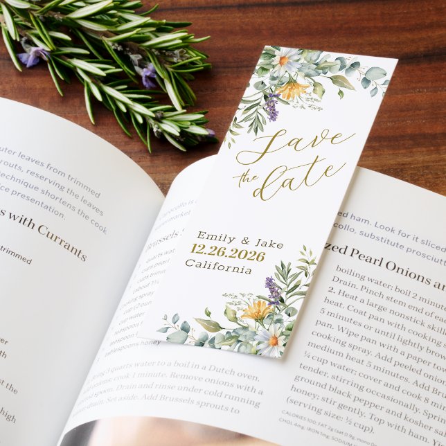 Floral QR Code Save the Date Bookmarks (Creator Uploaded)