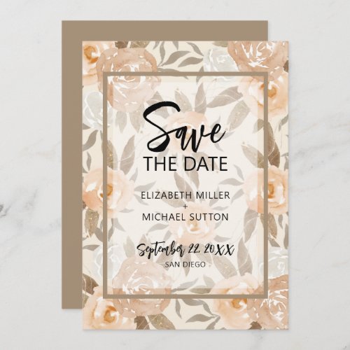 Floral QR Code Wedding Save The Date