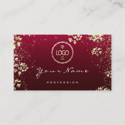 Floral QR LOGO Pink Gold Consulting Couch  Business Card