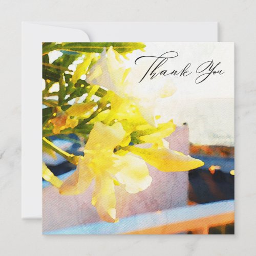 *~* Floral - QR PHOTO AR15 Elegant Artsy Wedding Thank You Card