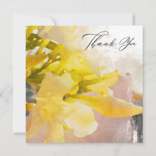 *~* Floral QR + PHOTO AR15 Elegant Artsy Wedding Thank You Card
