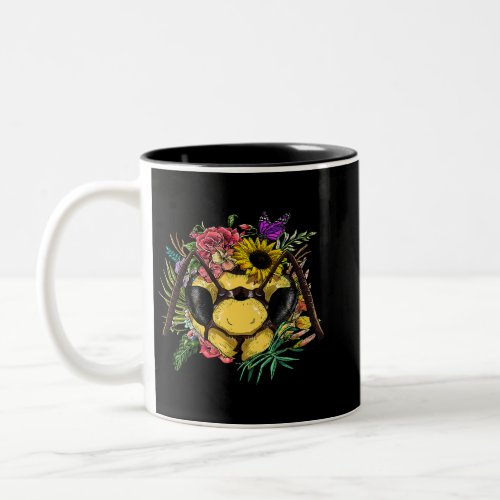 Floral Queen Bee Gardening Botanical Plants Lover  Two_Tone Coffee Mug