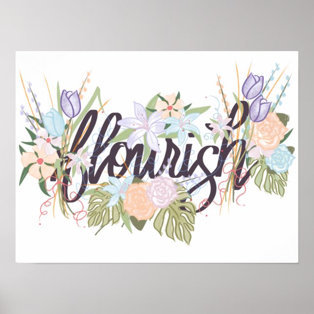 Floral Queen Vibes Poster (Front)