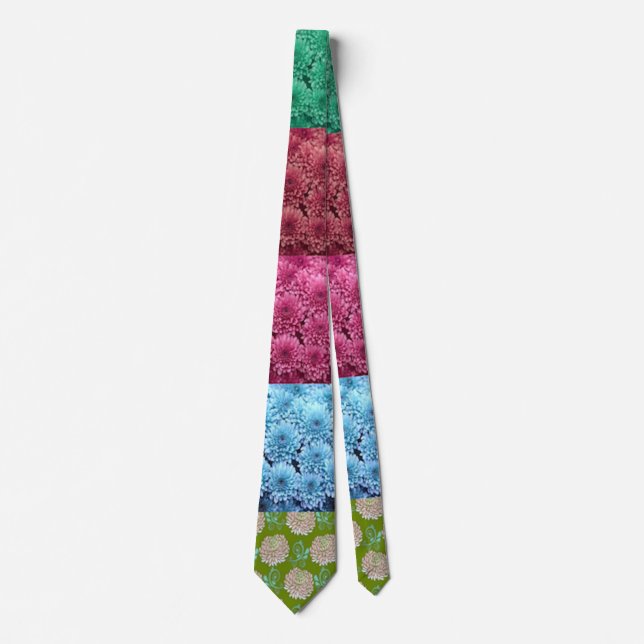 floral quilt design neck tie (Front)