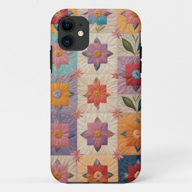 Floral quilt pattern Case-Mate iPhone case (Back)
