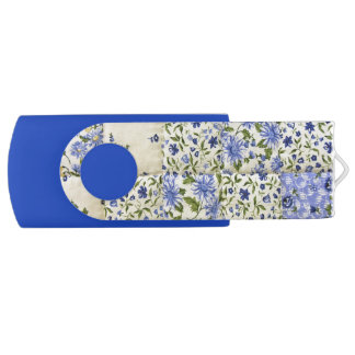 Floral Quilting Pattern Flash Drive